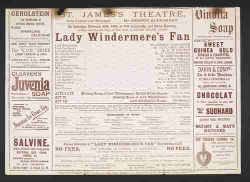 Wachlarz Lady Windermere –  scenariusz